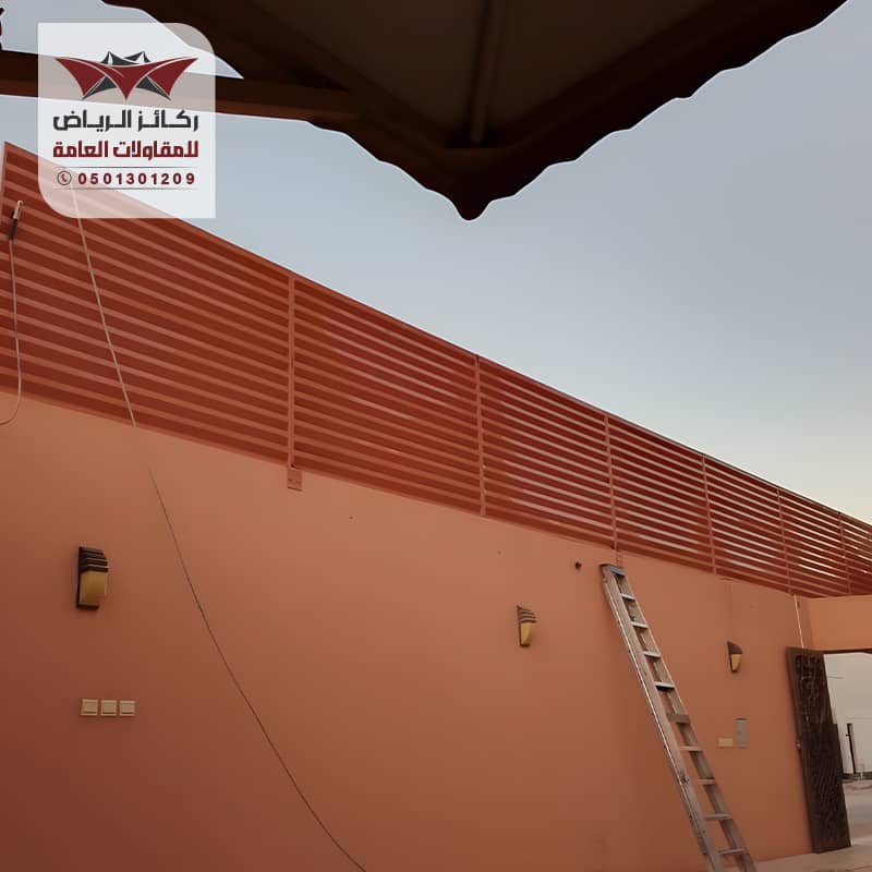 تنفيذ سواتر حديد شرائح مؤسسة ركائز الرياض