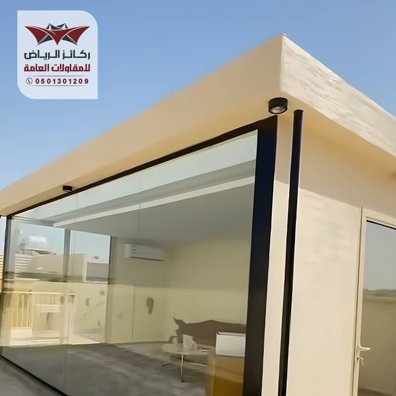 مجالس أسطح زجاجية بالواح ساندوتش بانل